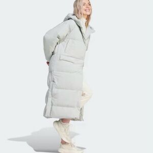 Adidas Big Buffle Long Light Gray Puffer